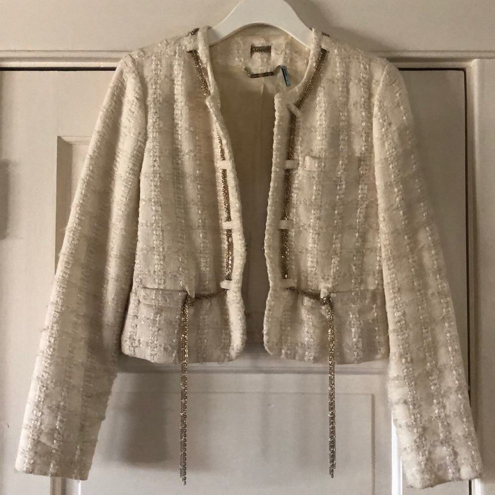 Guess by Marciano Creme Tweed Jacket